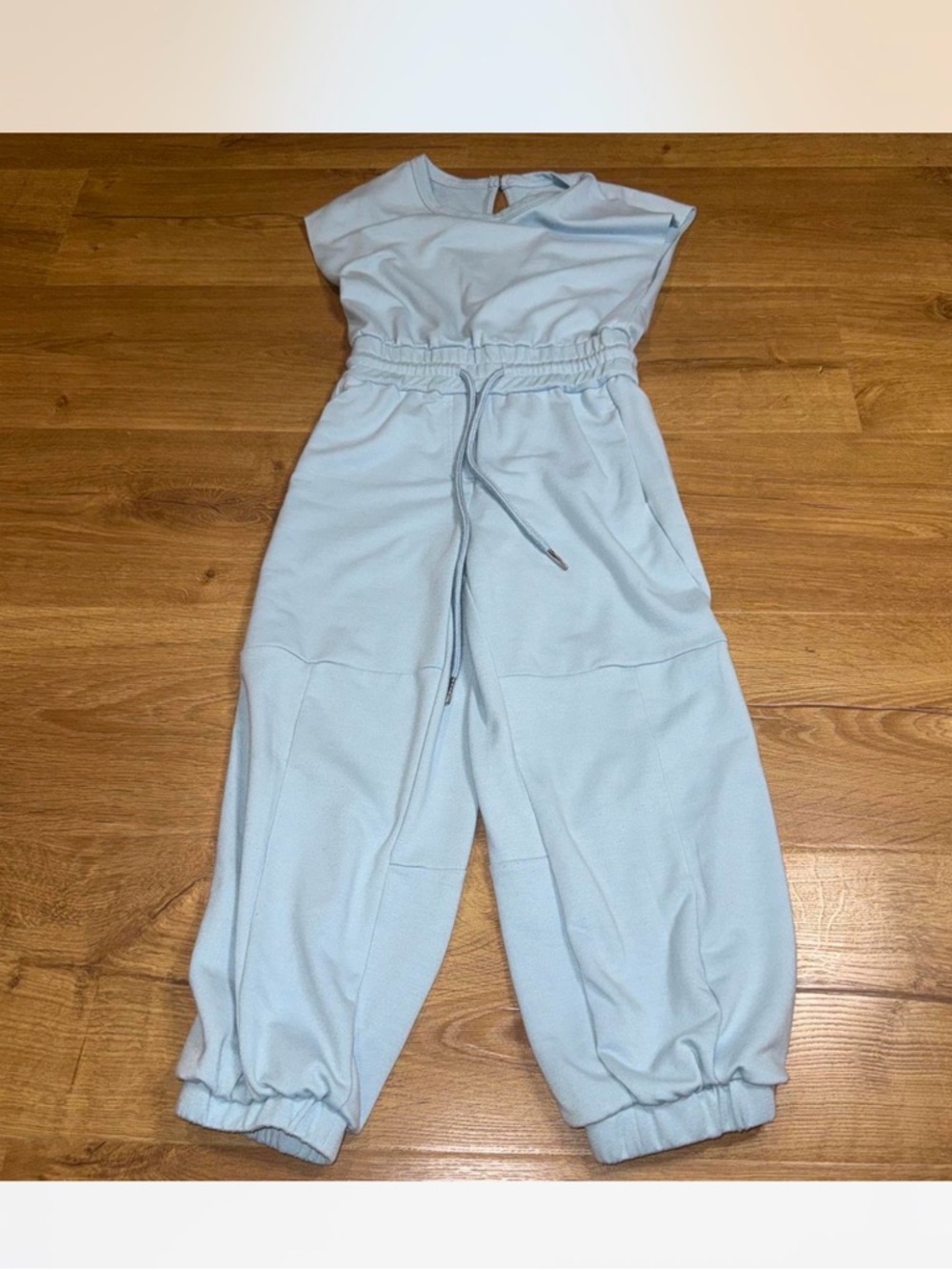 Amazon Light Blue Kids Jumpsuit with Drawstring Waist